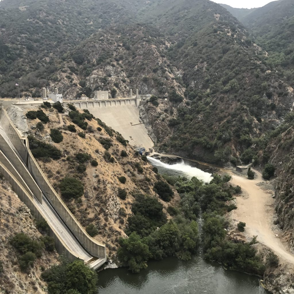 aerial view of the Morris dam